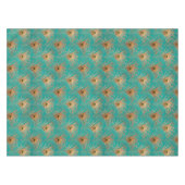 Glitter Peacock Feathers Patroon Tafelkleed (Voorkant (Horizontaal))