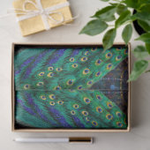 Glitter Peacocks Elegant Feathers Pink Decoupage Tissuepapier (Geschenk)