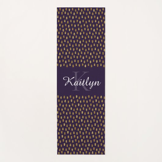 Glitter-penseelstreken van Paars Yogamat (Voorkant)