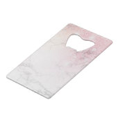 Glitter Personalized Marble Creditkaart Flessenopener (Achterkant Gekanteld)