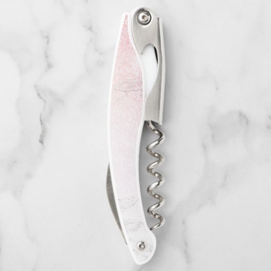 Glitter Personalized Marble Kurkentrekker (Achterkant)