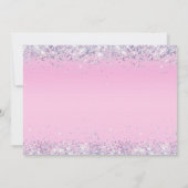 Glitter Photo Pink Sweet 16 Birthday Party Kaart (Achterkant)