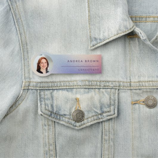 Glitter Photo Professional Custom Name Label Naamplaatje (In situ)