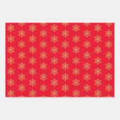 Glitter Pine Tree Reindeneeuwvlokken Festive Inpakpapier Vel (Voorkant 3)