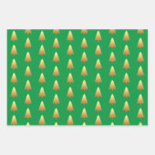 Glitter Pine Tree Reindeneeuwvlokken Festive Inpakpapier Vel (Voorkant 2)