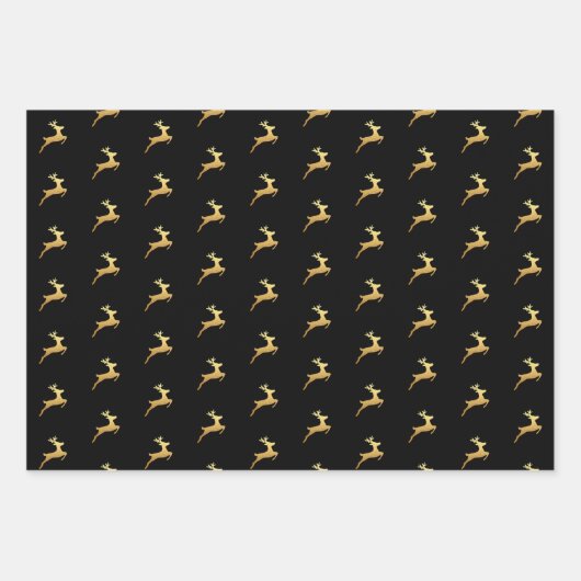 Glitter Pine Tree Reindeneeuwvlokken Festive Inpakpapier Vel (Voorkant)