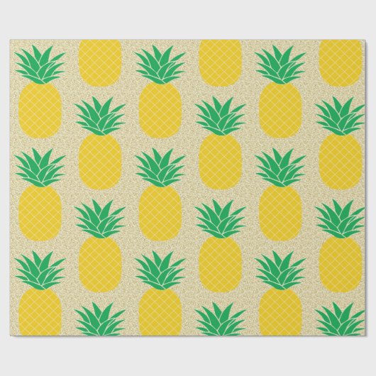 Glitter Pineappel Cadeaupapier (Vlak)