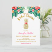 Glitter Pineappel Vrijgezellenfeest I Kaart (Staand voorkant)