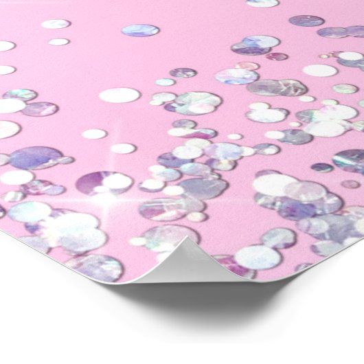 Glitter Pink 13e verjaardag Poster (Hoek)