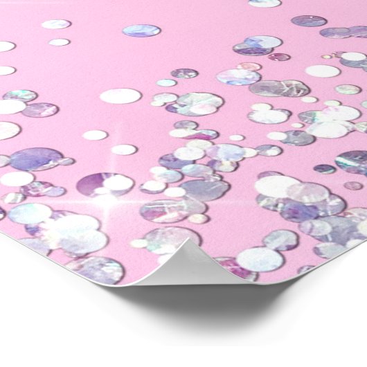 Glitter Pink 15th Birthday Party Poster (Hoek)