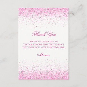 Glitter Pink - Bedankt kaarten