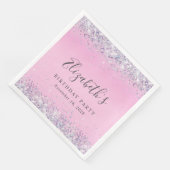 Glitter Pink Birthday Party Servet (Hoek)