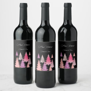 Glitter Pink Black Etiket Set voor eten en drinken