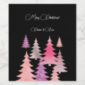 Glitter Pink Black Etiket Set voor eten en drinken (Enkel label)