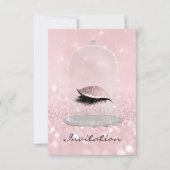 Glitter Pink Blush Diamond Vip Lashes Eye Glitter Kaart (Voorkant)