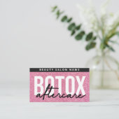 Glitter Pink Botox Filler Instruction Nadere Care  Visitekaartje (Staand voorkant)