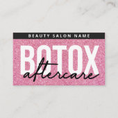Glitter Pink Botox Filler Instruction Nadere Care  Visitekaartje (Voorkant)