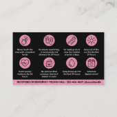 Glitter Pink Brows Nazorg PMU Brow Instructions Visitekaartje (Achterkant)