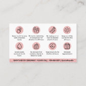 Glitter Pink Brows Nazorg PMU Brow Instructions Visitekaartje (Achterkant)