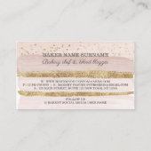 Glitter Pink Cake Bakery Pastry Weddenschap Visitekaartje (Achterkant)