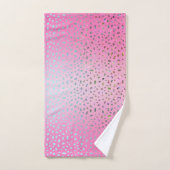 Glitter Pink Cheetah Print Bad Handdoek (Handdoek)