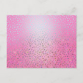 Glitter Pink Cheetah Print Briefkaart (Voorkant)