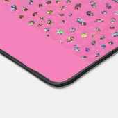 Glitter Pink Cheetah Print Bureaumat (Hoek)