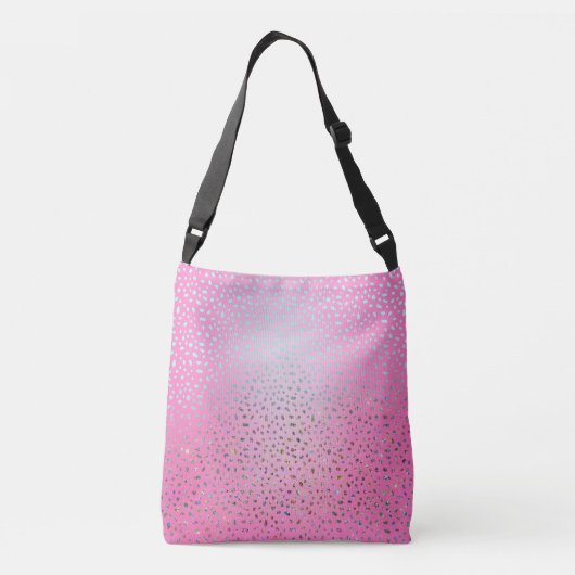 Glitter Pink Cheetah Print Crossbody Tas (Achterkant)