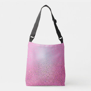 Glitter Pink Cheetah Print Crossbody Tas