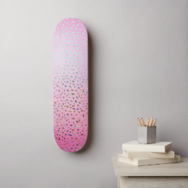 Glitter Pink Cheetah Print Persoonlijk Skateboard
