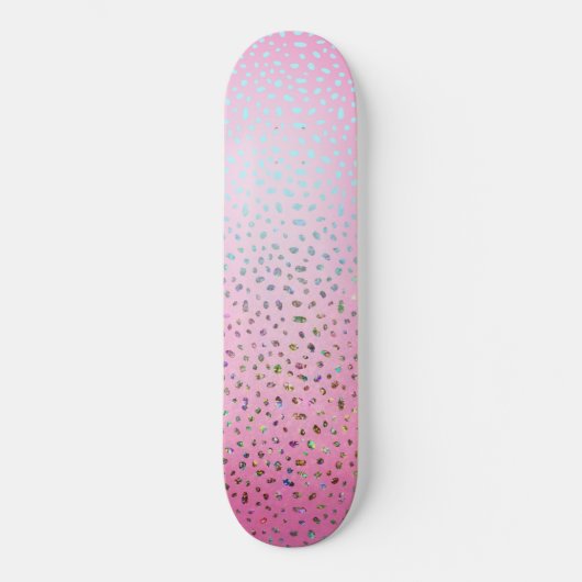 Glitter Pink Cheetah Print Persoonlijk Skateboard (Voorkant)