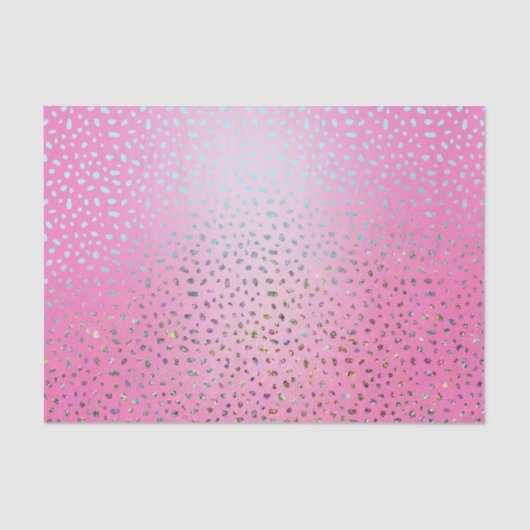 Glitter Pink Cheetah Print Tissuepapier (Voorkant)