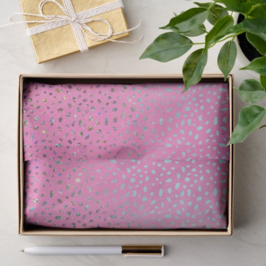 Glitter Pink Cheetah Print Tissuepapier (Geschenk)