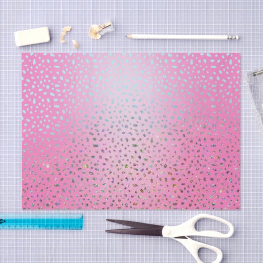 Glitter Pink Cheetah Print Tissuepapier (Craft)