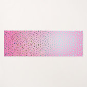 Glitter Pink Cheetah Print Yogamat (Voorkant (horizontaal))