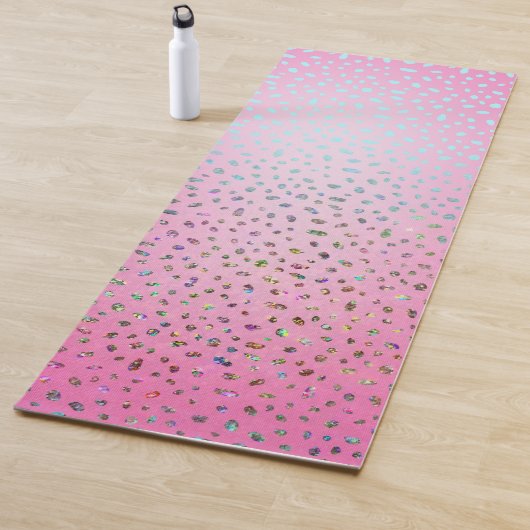 Glitter Pink Cheetah Print Yogamat (In situ)