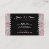 Glitter Pink Diamonds Visitekaartje (Achterkant)