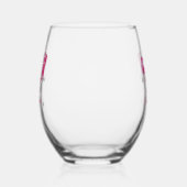 Glitter Pink Disco Cowgirl 50ste verjaardag Party Wijnglas Zonder Voet (Rechts)