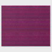 Glitter Pink en Black Stripes Cadeaupapier (Vlak)