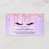 Glitter Pink Eyelash Extension Appointines Visitekaartje (Voorkant)