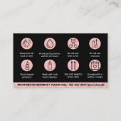 Glitter Pink Eyelash Extensions Lash Aftercare Visitekaartje (Achterkant)