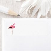 Glitter pink flamingo beach Christmas Etiket (Insitu)