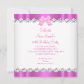 Glitter Pink Glamor High Heels Birthday Party Kaart (Achterkant)