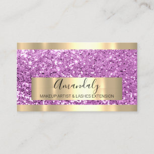 Glitter Pink Golden Lijst Glam Pink Modern Metal Visitekaartje