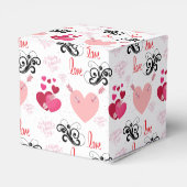 glitter pink heart vibrant romantic wallpaper bedankdoosjes (Achterkant)