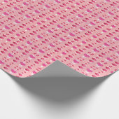 glitter pink heart vibrant romantic wallpaper cadeaupapier (Hoek)