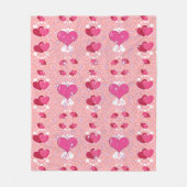 glitter pink heart vibrant romantic wallpaper fleece deken (Voorkant)