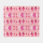 glitter pink heart vibrant romantic wallpaper fleece deken (Voorkant (Horizontaal))