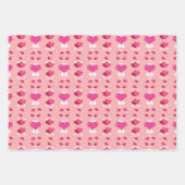 glitter pink heart vibrant romantic wallpaper inpakpapier vel (Voorkant 3)