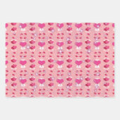 glitter pink heart vibrant romantic wallpaper inpakpapier vel (Voorkant)